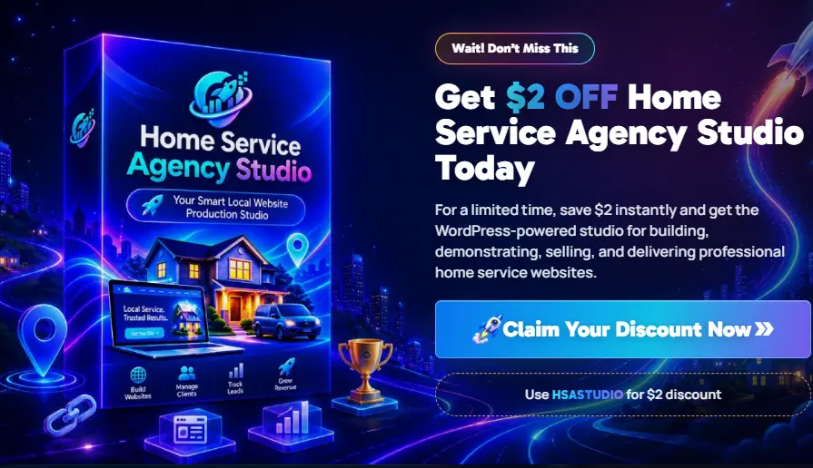 Home Service Agency Studio Review Special Offer Banner