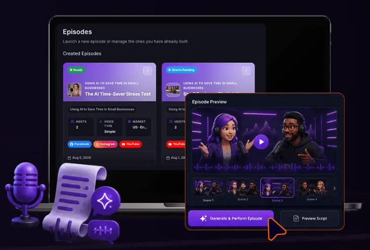 PodShorts ShowForge Conversational AI Episode Builder