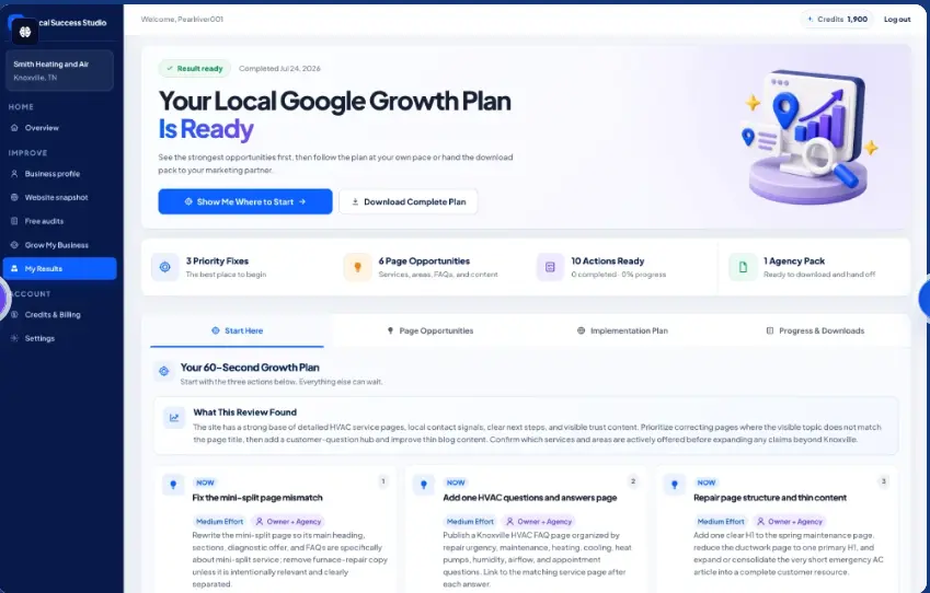 Local Alchemist AI Personalized Local Google SEO Growth Plan